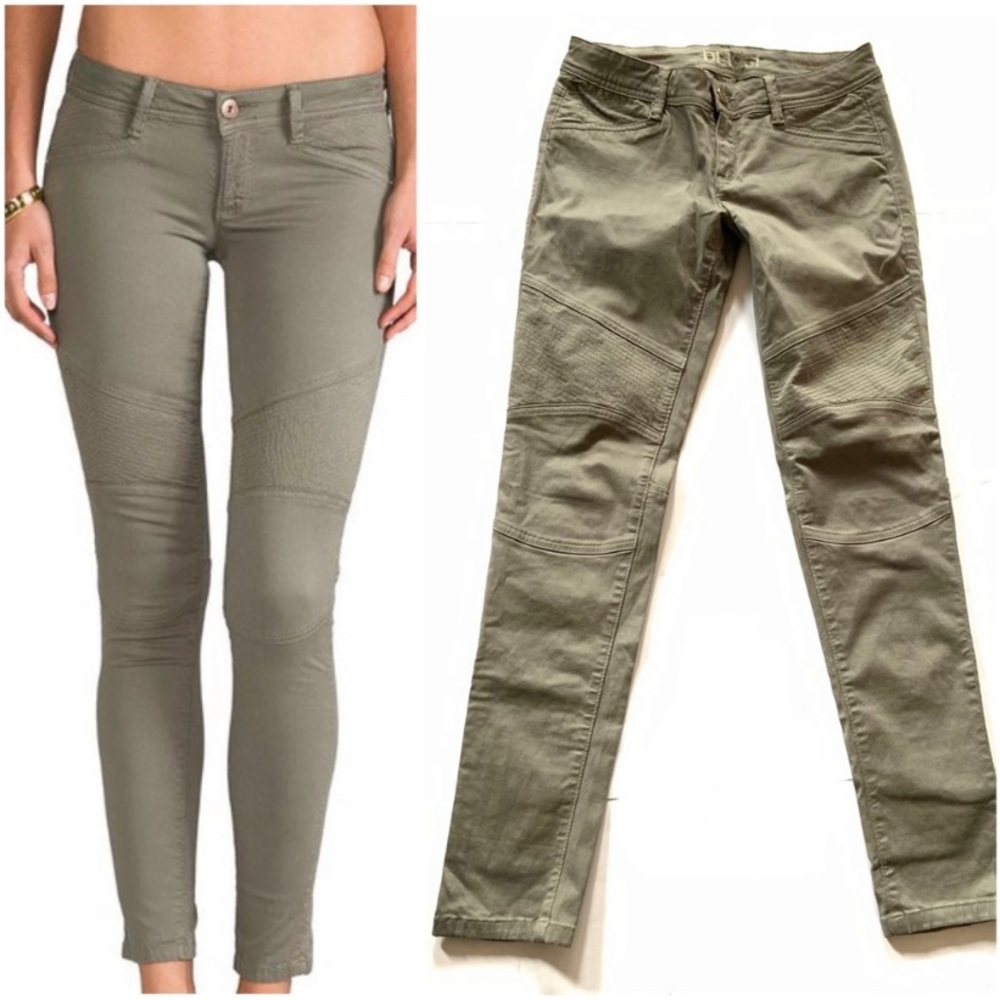 DL1961  Olive Green Harlow Moto Alley Pants sz 27 (EUC)